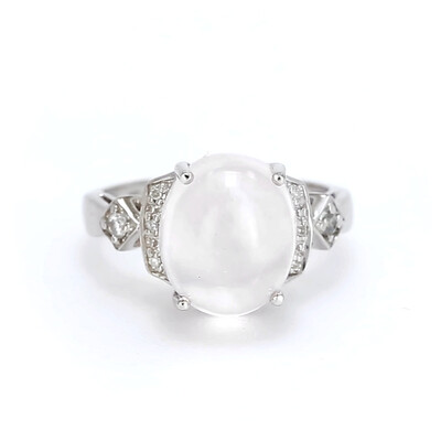 Angelandia Rose Quartz Silver Ring