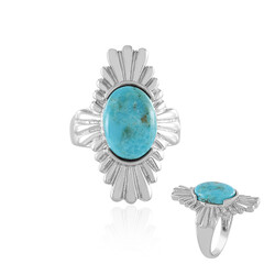 Kingman Blue Mojave Turquoise Silver Ring (Faszination Türkis)