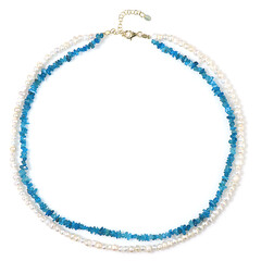 Neon Blue Apatite Silver Necklace