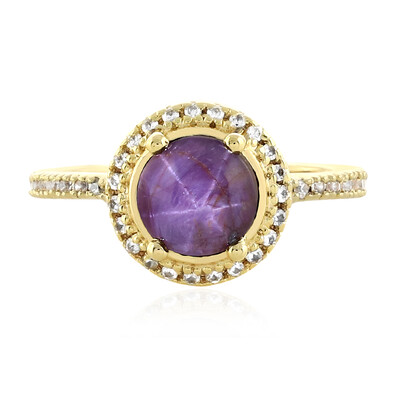 Channapatna Star Ruby Silver Ring