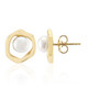 White Freshwater Pearl Silver Earrings (TPC)