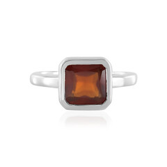 Hessonite Garnet Silver Ring