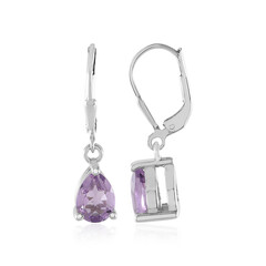 Rose de France Amethyst Silver Earrings