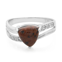 Mahogany Obsidian Silver Ring