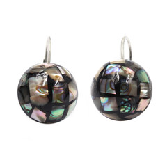 Abalone Shell Silver Earrings