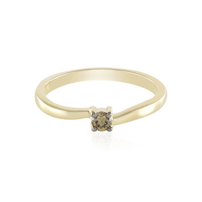 9K SI2 Champagne Diamond Gold Ring