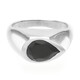 Black Spinel Silver Ring