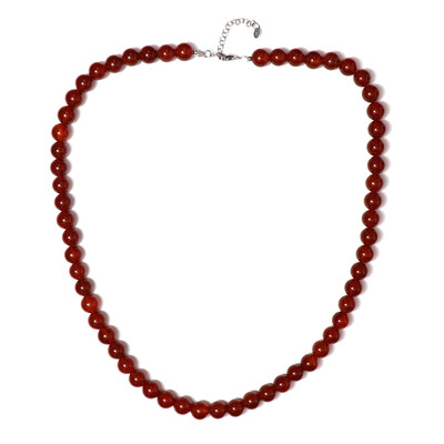 Red Onyx Silver Necklace