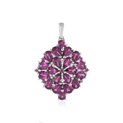 Rhodolite Silver Pendant