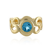 Swiss Blue Topaz Silver Ring