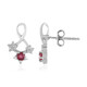 Madagascar Ruby Silver Earrings