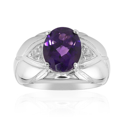 Zambian Amethyst Silver Ring