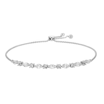 White Topaz Silver Bracelet