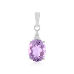 Rose de France Amethyst Silver Pendant