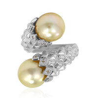 Kabira Golden South Sea Pearl Silver Ring (TPC)