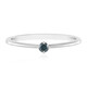 I3 Blue Diamond Silver Ring