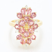 18K Unheated Padparadscha Sapphire Gold Ring (AMAYANI)