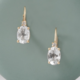 10K White Topaz Gold Earrings