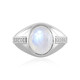 Rainbow Moonstone Silver Ring