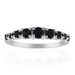 Black Sapphire Silver Ring