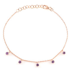 Rose de France Amethyst Silver Bracelet