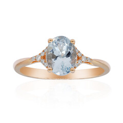 10K Brazilian Aquamarine Gold Ring