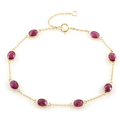 9K Madagascar Ruby Gold Bracelet