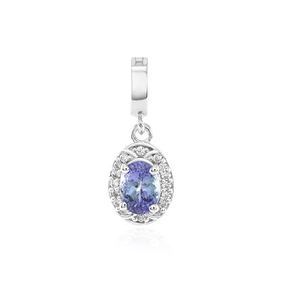 Unheated Tanzanite Silver Pendant