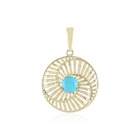 9K Sleeping Beauty Turquoise Gold Pendant (Ornaments by de Melo)