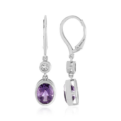 Amethyst Silver Earrings