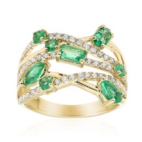 14K AAA Zambian Emerald Gold Ring (CIRARI)