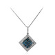 14K SI2 Blue Diamond Gold Necklace (CIRARI)