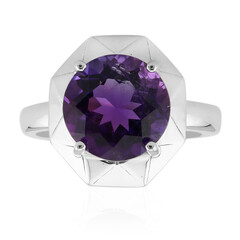 Zambian Amethyst Silver Ring (Pallanova)