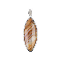 Lace Agate Silver Pendant