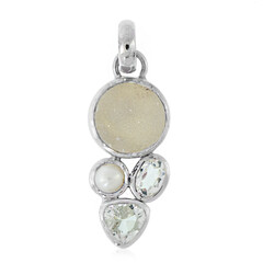 Druzy Agate Silver Pendant