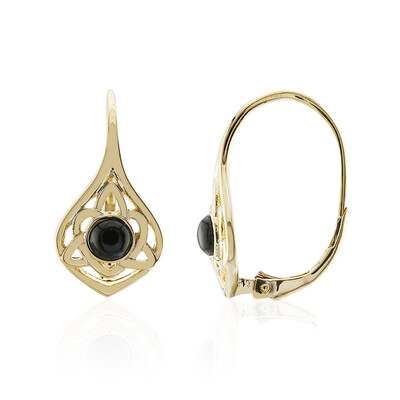 Black Onyx Silver Earrings