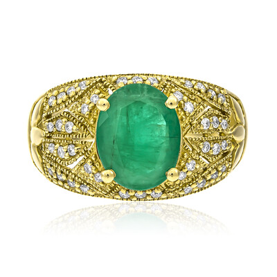 14K AAA Zambian Emerald Gold Ring (AMAYANI)