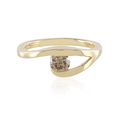 14K I2 Champagne Diamond Gold Ring (de Melo)