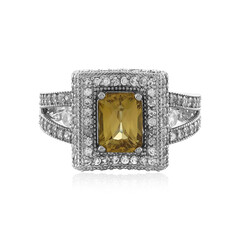 Yellow Zircon Silver Ring