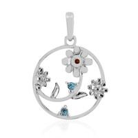 Swiss Blue Topaz Silver Pendant