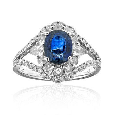 18K Ceylon Blue Sapphire Gold Ring (CIRARI)