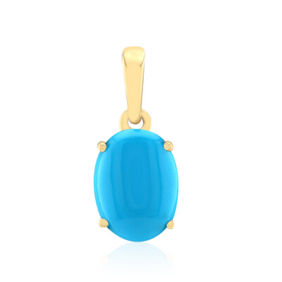 9K Sleeping Beauty Turquoise Gold Pendant