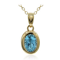 Swiss Blue Topaz Silver Necklace