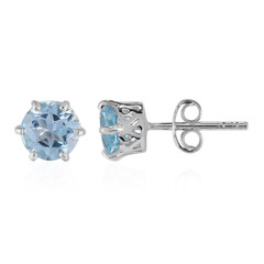 Sky Blue Topaz Silver Earrings