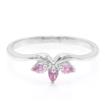 Ceylon Pink Sapphire Silver Ring