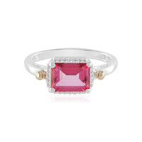 Pink Topaz Silver Ring (Granulieren)