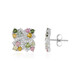 Fancy Tourmaline Silver Earrings