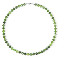 Forest Green Quartz Silver Necklace