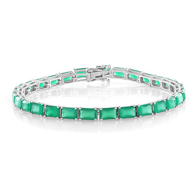 Green Onyx Silver Bracelet