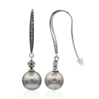 Tahitian Pearl Silver Earrings (Annette classic)